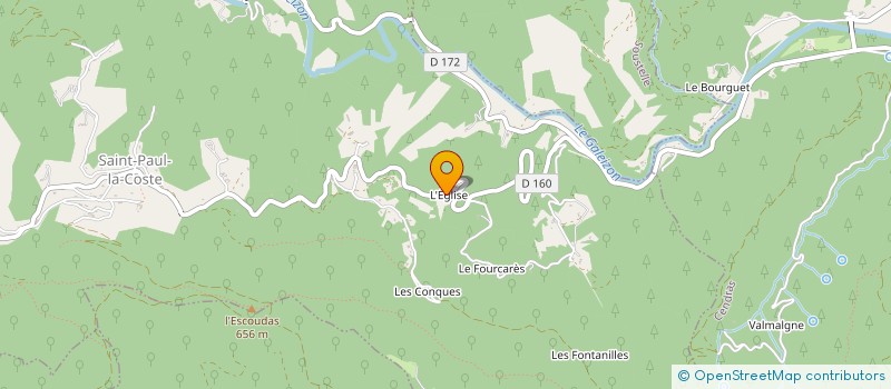 localisation de l'entreprise MONSIEUR FABIEN PALADE  SAINT-PAUL-LA-COSTE