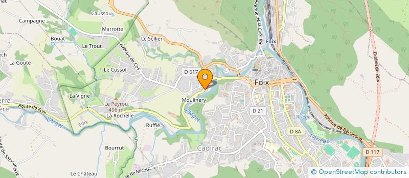 localisation de l'entreprise MONSIEUR FABIEN PERILHOU à FOIX