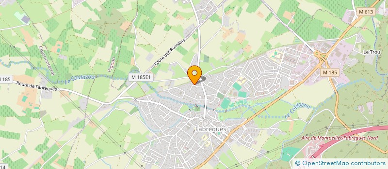 localisation de l'entreprise MONSIEUR FABIEN POULENAS  FABREGUES