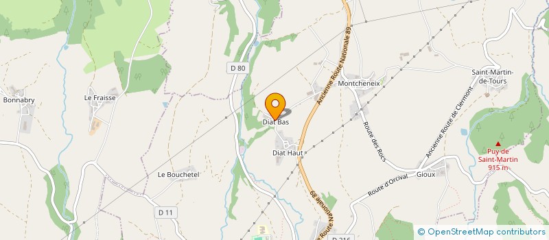 localisation de l'entreprise MONSIEUR FABIEN POUX à ROCHEFORT-MONTAGNE