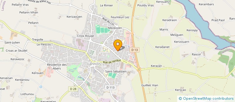 localisation de l'entreprise MONSIEUR FABIEN PRIGENT  LANNILIS