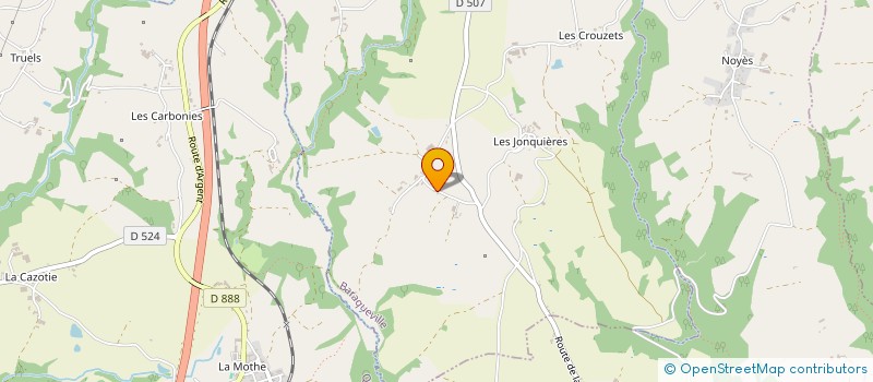 localisation de l'entreprise MONSIEUR FABIEN PRUNIERES  BARAQUEVILLE