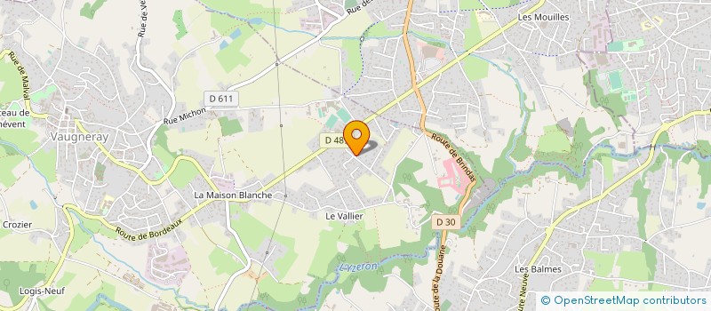 localisation de l'entreprise MONSIEUR FABIEN RINALDI  VAUGNERAY