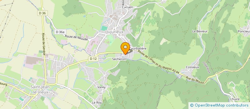 localisation de l'entreprise MONSIEUR FABIEN ROUVIER à JUJURIEUX