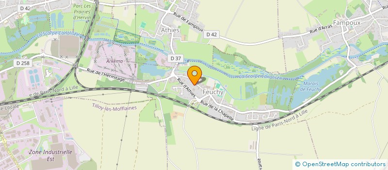 localisation de l'entreprise MONSIEUR FABIEN SANTERNE  FEUCHY