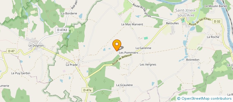localisation de l'entreprise MONSIEUR FABIEN SAULNIER à SAINT-YRIEIX-SOUS-AIXE
