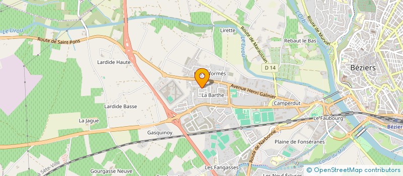 localisation de l'entreprise MONSIEUR FABIEN SIMONDET  BEZIERS