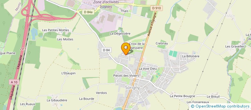 localisation de l'entreprise MONSIEUR FABIEN SIX  SORIGNY