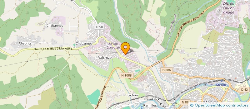 localisation de l'entreprise MONSIEUR FABIEN SOLIGNAC  MENDE