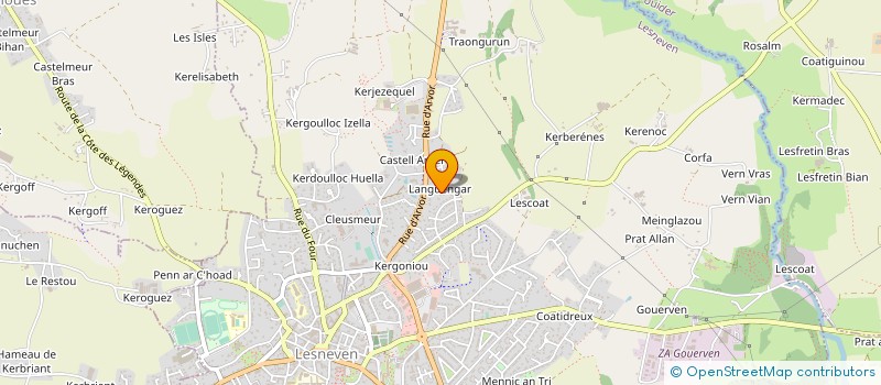 localisation de l'entreprise MONSIEUR FABIEN TERTRAIS  LESNEVEN