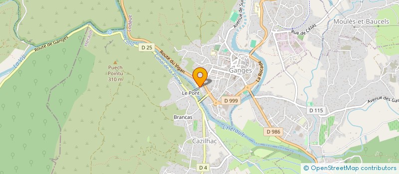 localisation de l'entreprise MONSIEUR FABIEN TIGOULET  GANGES