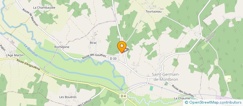 localisation de l'entreprise MONSIEUR FABIEN TUILLAC à SAINT-GERMAIN-DE-MONTBRON