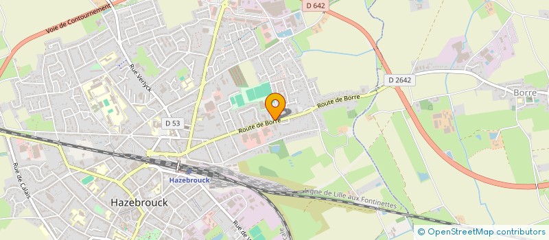 localisation de l'entreprise MONSIEUR FABIEN VANDYCKE  HAZEBROUCK