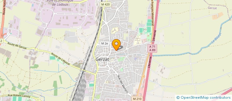 localisation de l'entreprise MONSIEUR FABIEN VAZEILLE  GERZAT