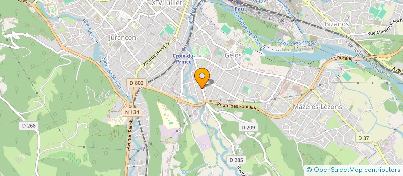 localisation de l'entreprise MONSIEUR FABIENNE LISSARRAGUE  GELOS