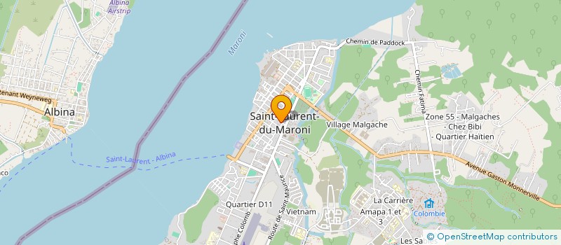 localisation de l'entreprise MONSIEUR FABRICE AMATROESLAN à SAINT-LAURENT-DU-MARONI