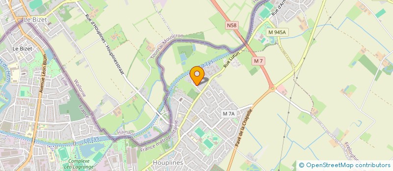 localisation de l'entreprise MONSIEUR FABRICE AMELOOT  HOUPLINES