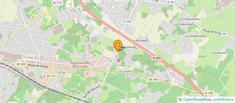 localisation de l'entreprise MONSIEUR FABRICE AUGEREAU à HAUTE-GOULAINE