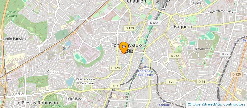 localisation de l'entreprise MONSIEUR FABRICE AURIOUX à FONTENAY-AUX-ROSES