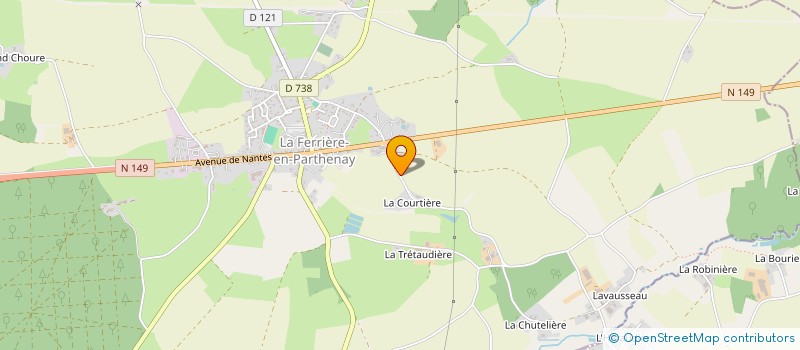 localisation de l'entreprise MONSIEUR FABRICE AURY  LA FERRIERE-EN-PARTHENAY