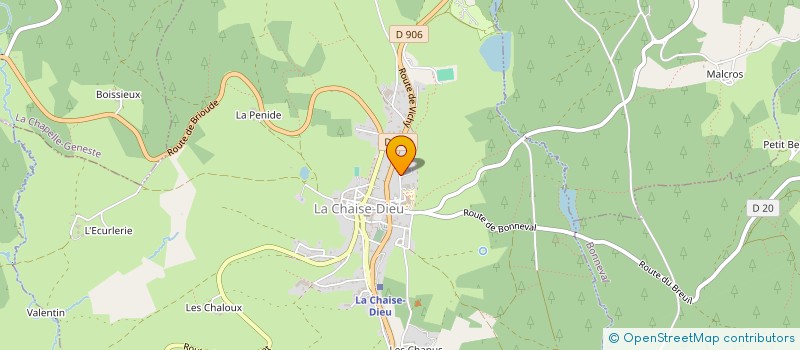 localisation de l'entreprise MONSIEUR FABRICE BARON à LA CHAISE-DIEU
