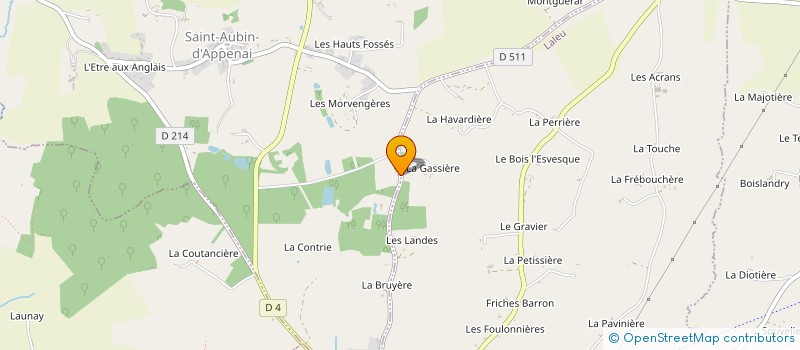 localisation de l'entreprise MONSIEUR FABRICE BASNIER à SAINT AUBIN D'APPENAI