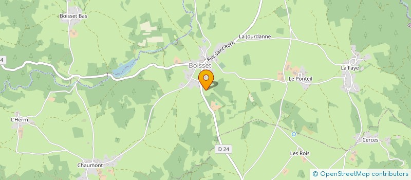 localisation de l'entreprise MONSIEUR FABRICE BAUDOUIN  BOISSET