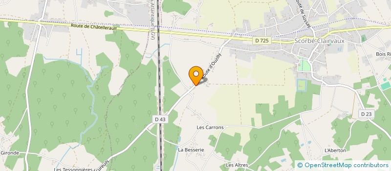 localisation de l'entreprise MONSIEUR FABRICE BEILIARD  SCORBE-CLAIRVAUX