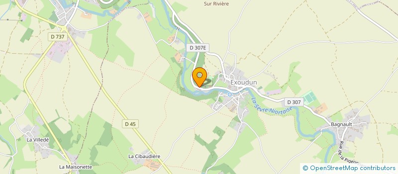 localisation de l'entreprise MONSIEUR FABRICE BEILLEREAU  EXOUDUN