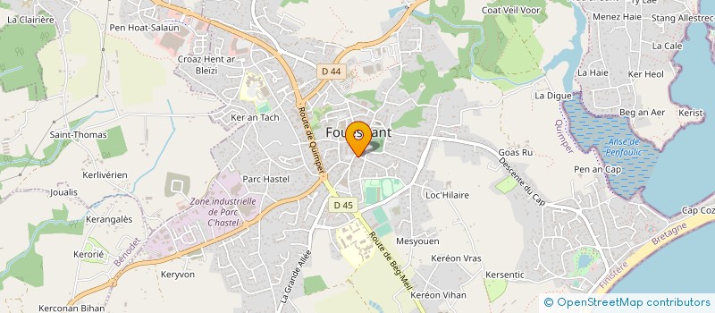 localisation de l'entreprise MONSIEUR FABRICE BELLEC  SAINT-EVARZEC