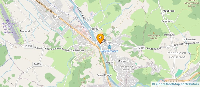 localisation de l'entreprise MONSIEUR FABRICE BENETOUX à SAINT-LIZIER