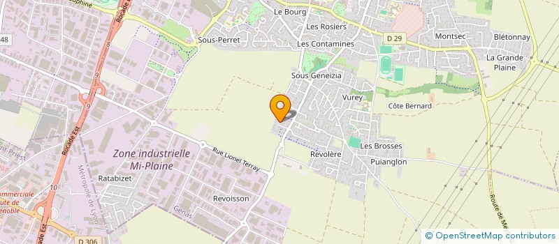 localisation de l'entreprise MONSIEUR FABRICE BERNETIERE  GENAS