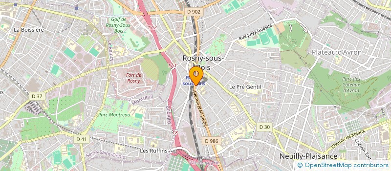 localisation de l'entreprise MONSIEUR FABRICE BERTHIER à ROSNY-SOUS-BOIS