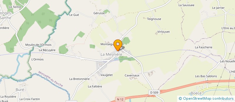 localisation de l'entreprise MONSIEUR FABRICE BINOIS à LA MESNIERE