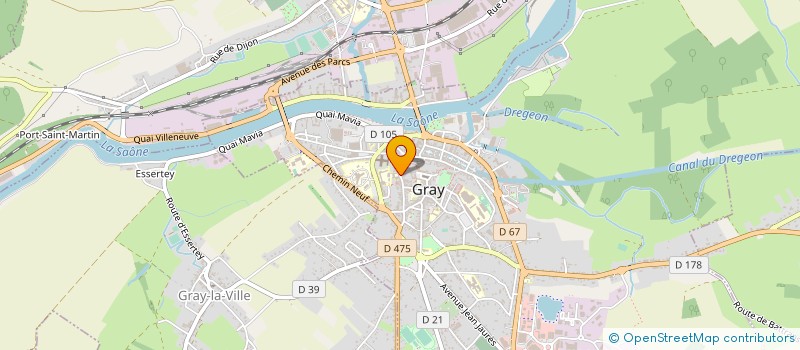 localisation de l'entreprise MONSIEUR FABRICE BODEREAU  GRAY