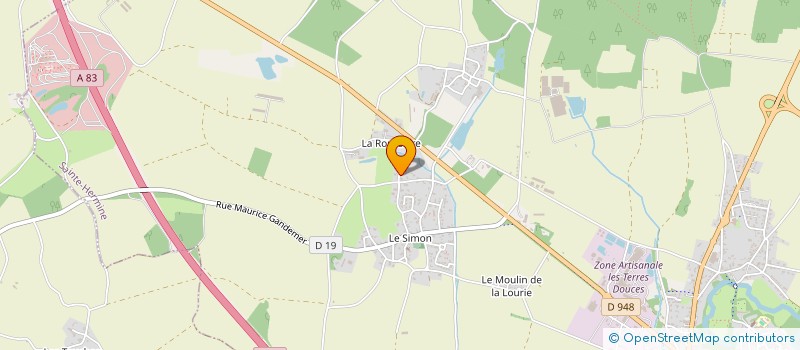 localisation de l'entreprise MONSIEUR FABRICE BODIN à SAINTE-HERMINE