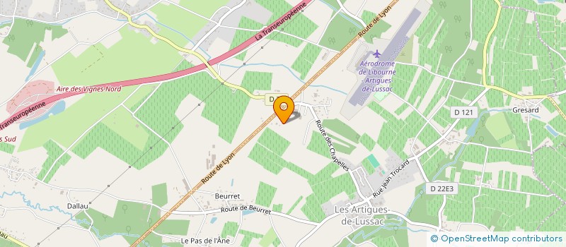 localisation de l'entreprise MONSIEUR FABRICE BONNAMY  LES ARTIGUES-DE-LUSSAC