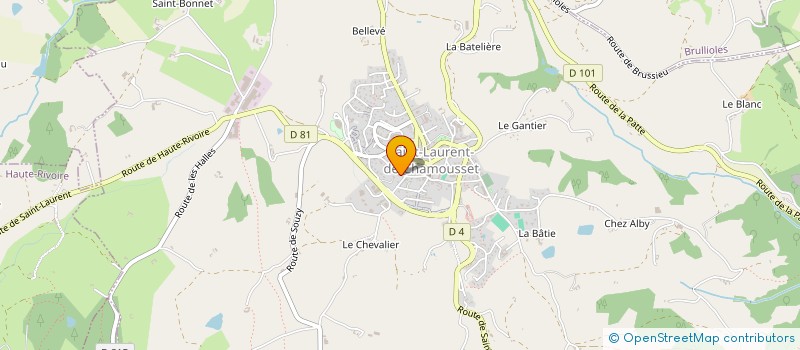 localisation de l'entreprise MONSIEUR FABRICE BONNET à ST LAURENT-DE-CHAMOUSSET