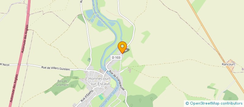 localisation de l'entreprise MONSIEUR FABRICE BOUTEILLER  HONNECOURT-SUR-ESCAUT