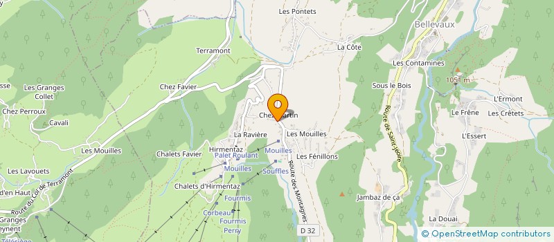 localisation de l'entreprise MONSIEUR FABRICE BOUVET  BELLEVAUX