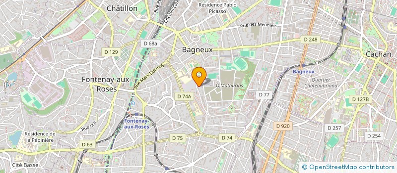 localisation de l'entreprise MONSIEUR FABRICE BOVIGNY à BAGNEUX