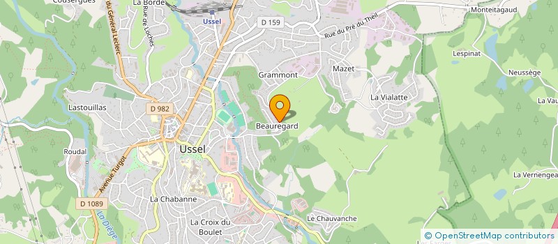 localisation de l'entreprise MONSIEUR FABRICE BRUYERES  USSEL