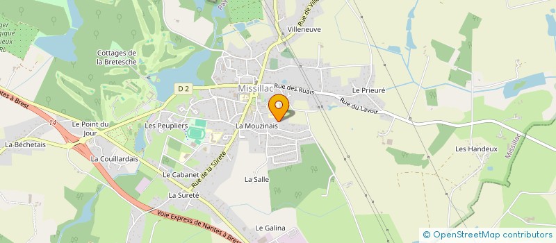 localisation de l'entreprise MONSIEUR FABRICE CAILLAUD  MISSILLAC