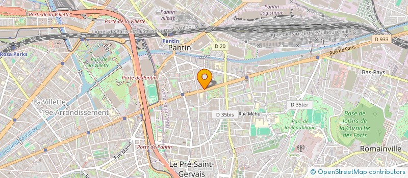 localisation de l'entreprise MONSIEUR FABRICE CANY à PANTIN