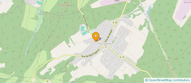 localisation de l'entreprise MONSIEUR FABRICE CARPENTIER  PORCELETTE