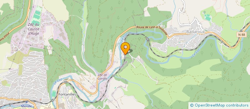 localisation de l'entreprise MONSIEUR FABRICE CAVAROZ  MENDE