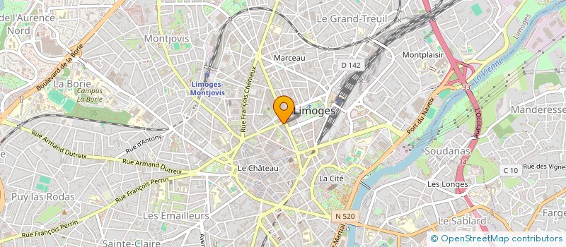 localisation de l'entreprise MONSIEUR FABRICE CAVINATO à LIMOGES