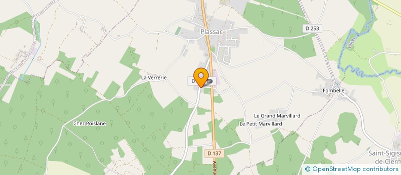 localisation de l'entreprise MONSIEUR FABRICE CERCEAU à CLION