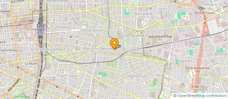 localisation de l'entreprise MONSIEUR FABRICE CHABANON  VILLEURBANNE