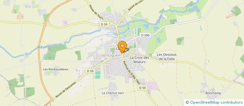 localisation de l'entreprise MONSIEUR FABRICE CHAUVEAU  LIGUEIL